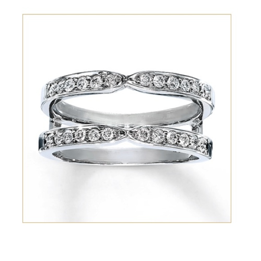 Diamond Enhancer Ring 1/3 ct tw Round-cut